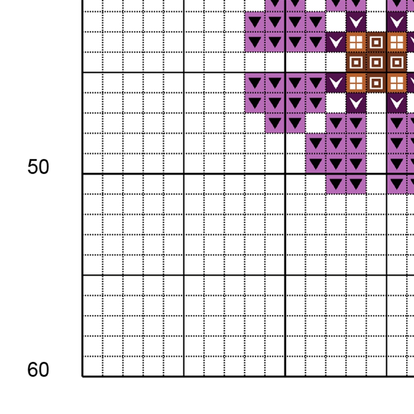 Muestra del esquema de punto de cruz