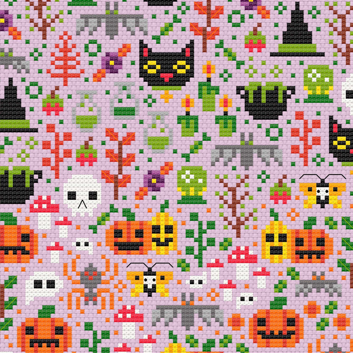Cargar imagen en el visor de la galería, Halloween Garden - Patrón Digital
