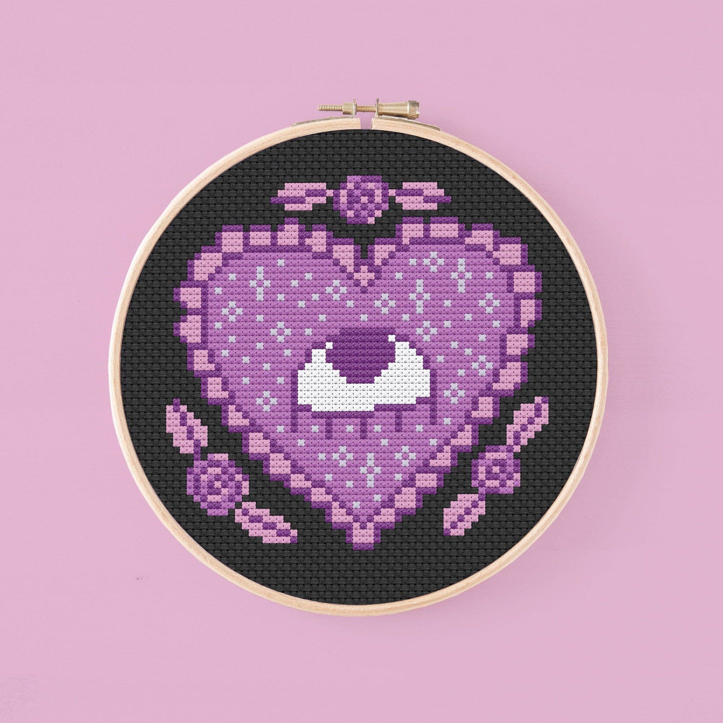 Corazón Violeta - Valloween - Patrón Digital