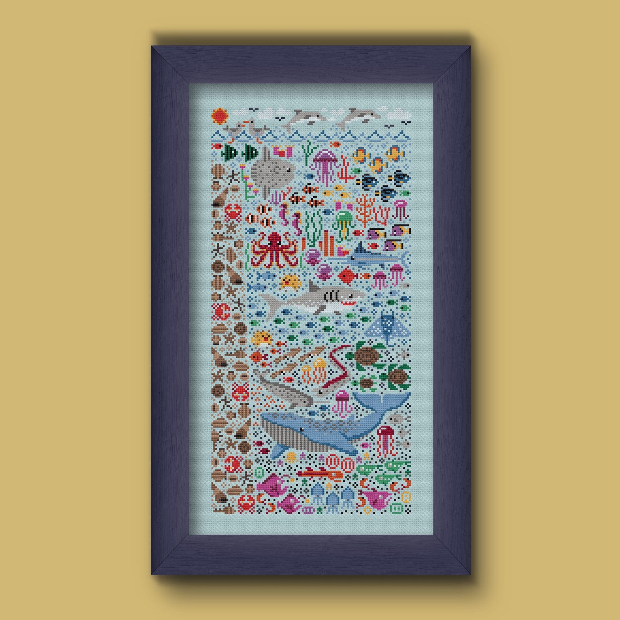 Cross Stitch PDF Pattern | Sea Life | Una Buena Pieza – unabuenapieza