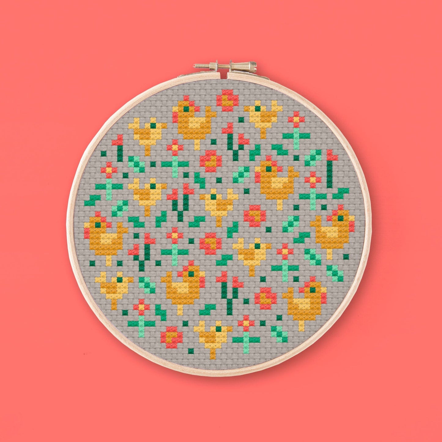 Cross Stitch PDF Pattern - Chickens