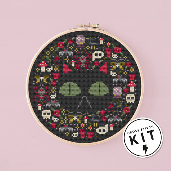 Gothic Cat - Cross Stitch Kit