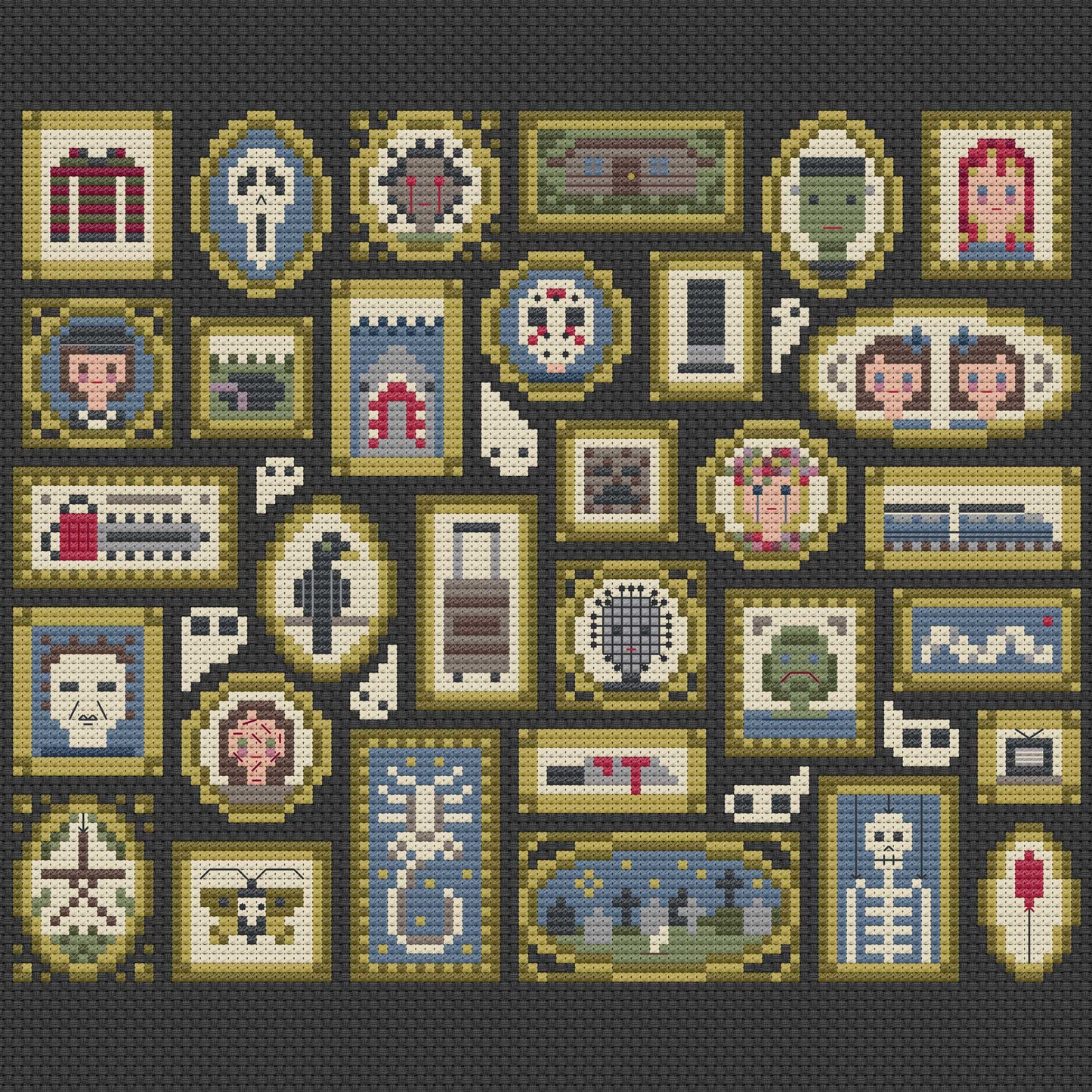 Load image into Gallery viewer, Horror Movie Museum - Digital Pattern
