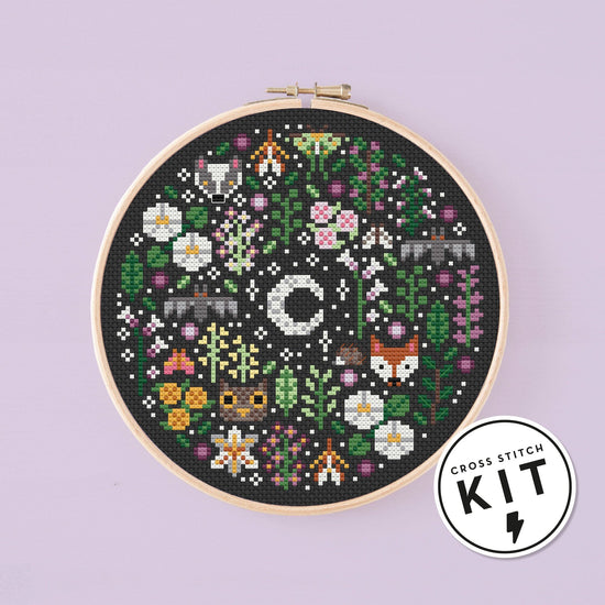 Mini Night Garden - Kit de Punto de Cruz