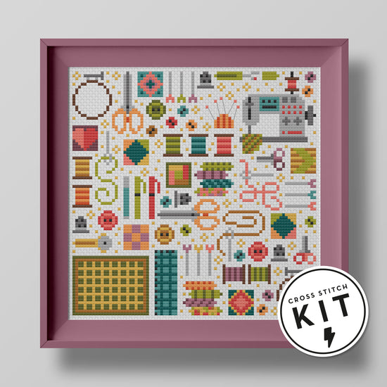 Kit de Punto de Cruz - Taller de Quilting