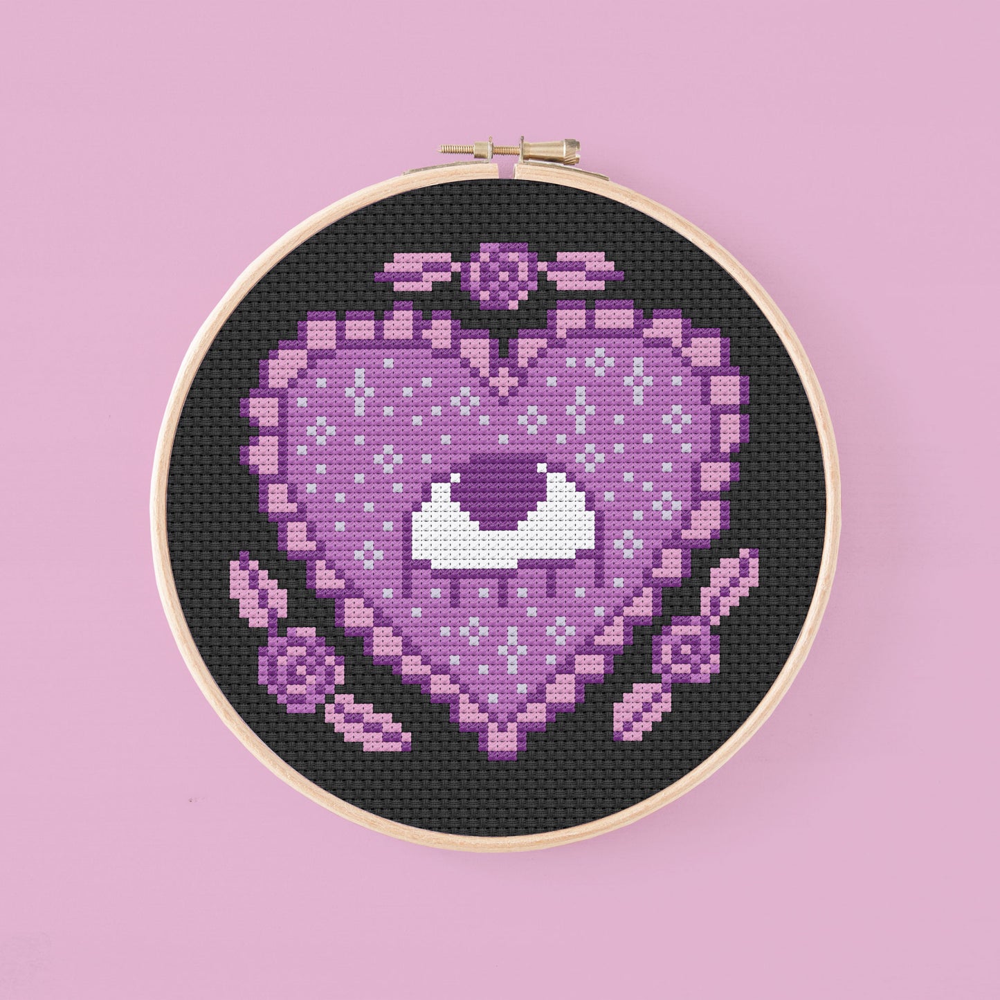 Violet Heart - Valloween - Digital Pattern