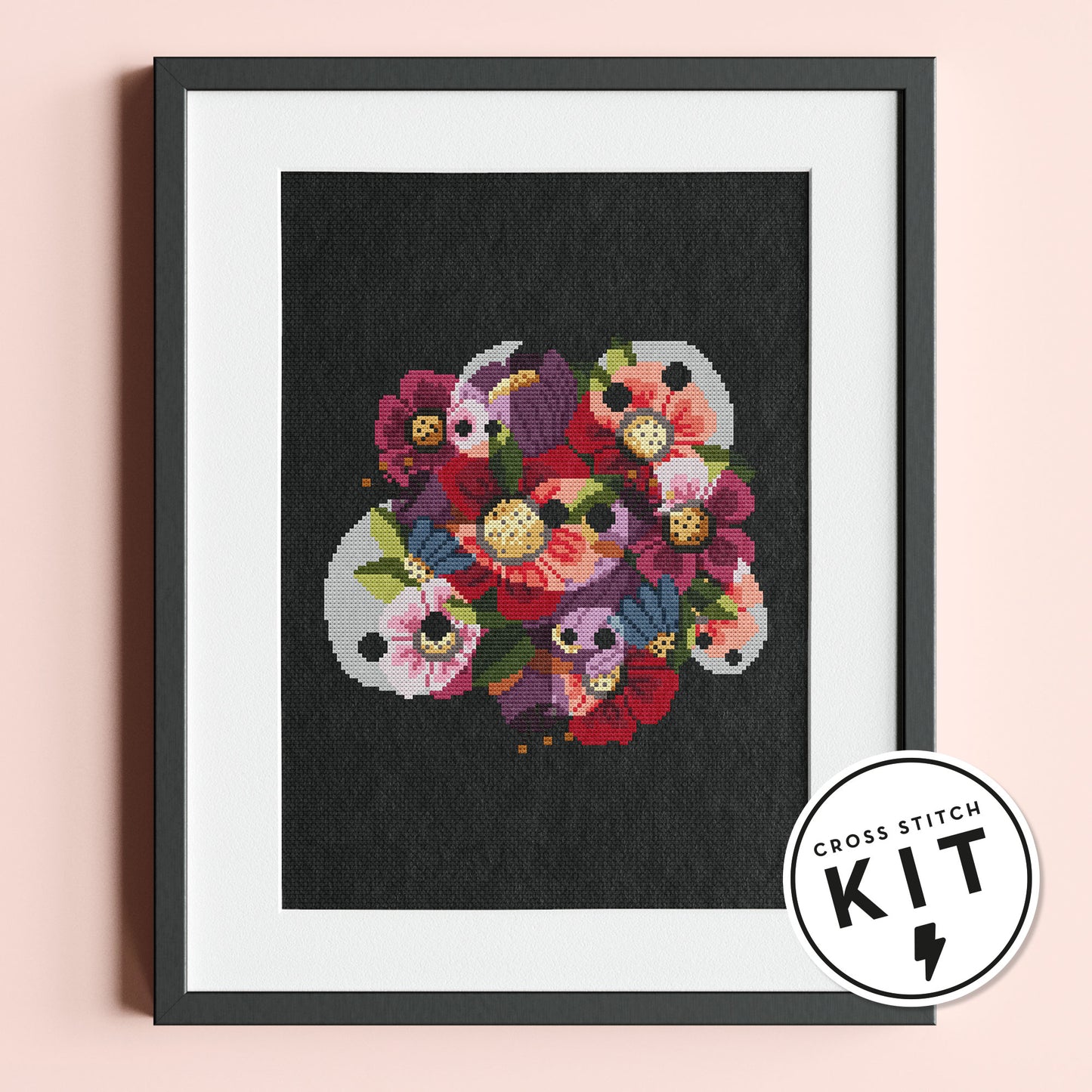 Flowers & Ghosts - Cross Stitch Kit