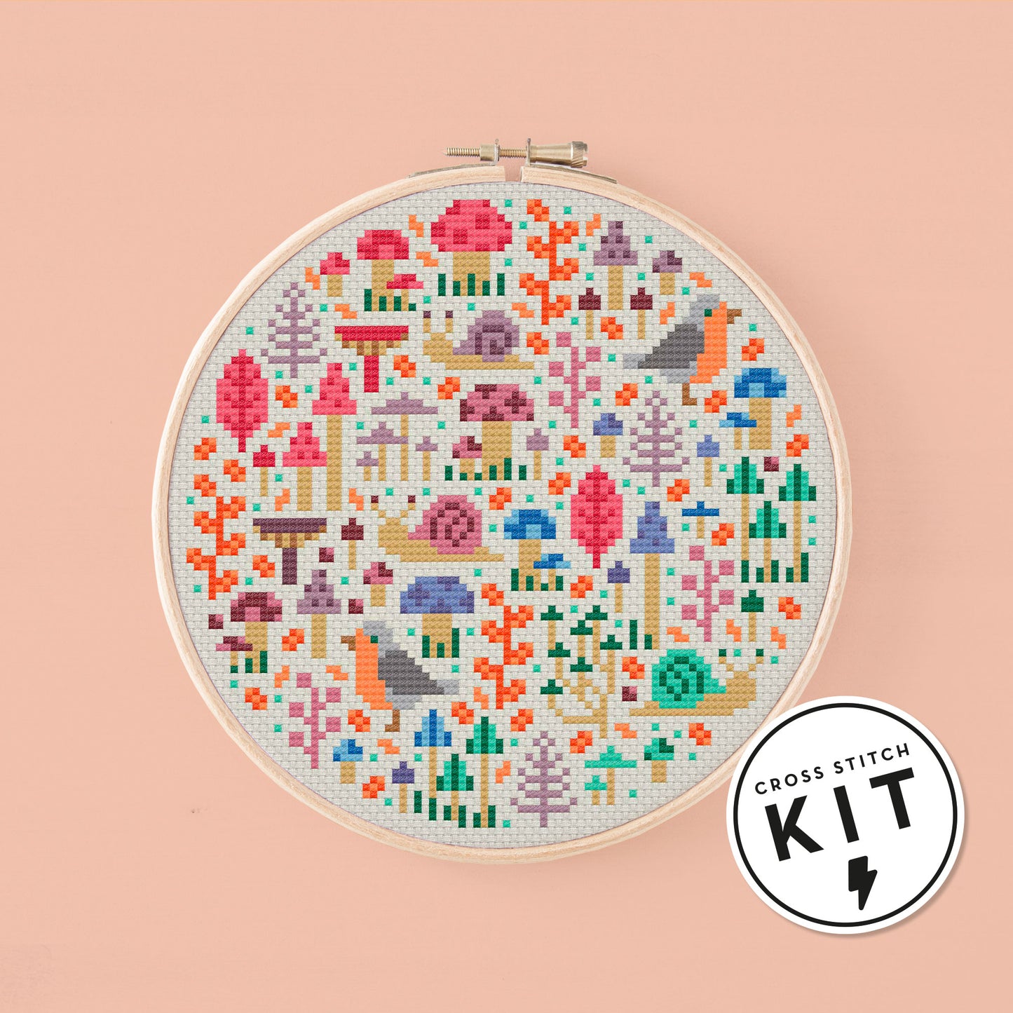 Mini Rainbow Garden - Cross Stitch Kit – unabuenapieza