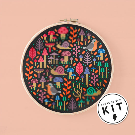 Load image into Gallery viewer, Mini Fungi Garden - Cross Stitch Kit
