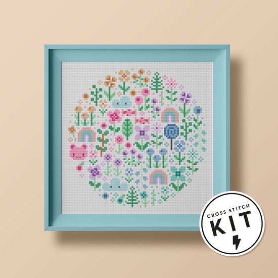 Load image into Gallery viewer, Mini Pastel Garden - Cross Stitch Kit
