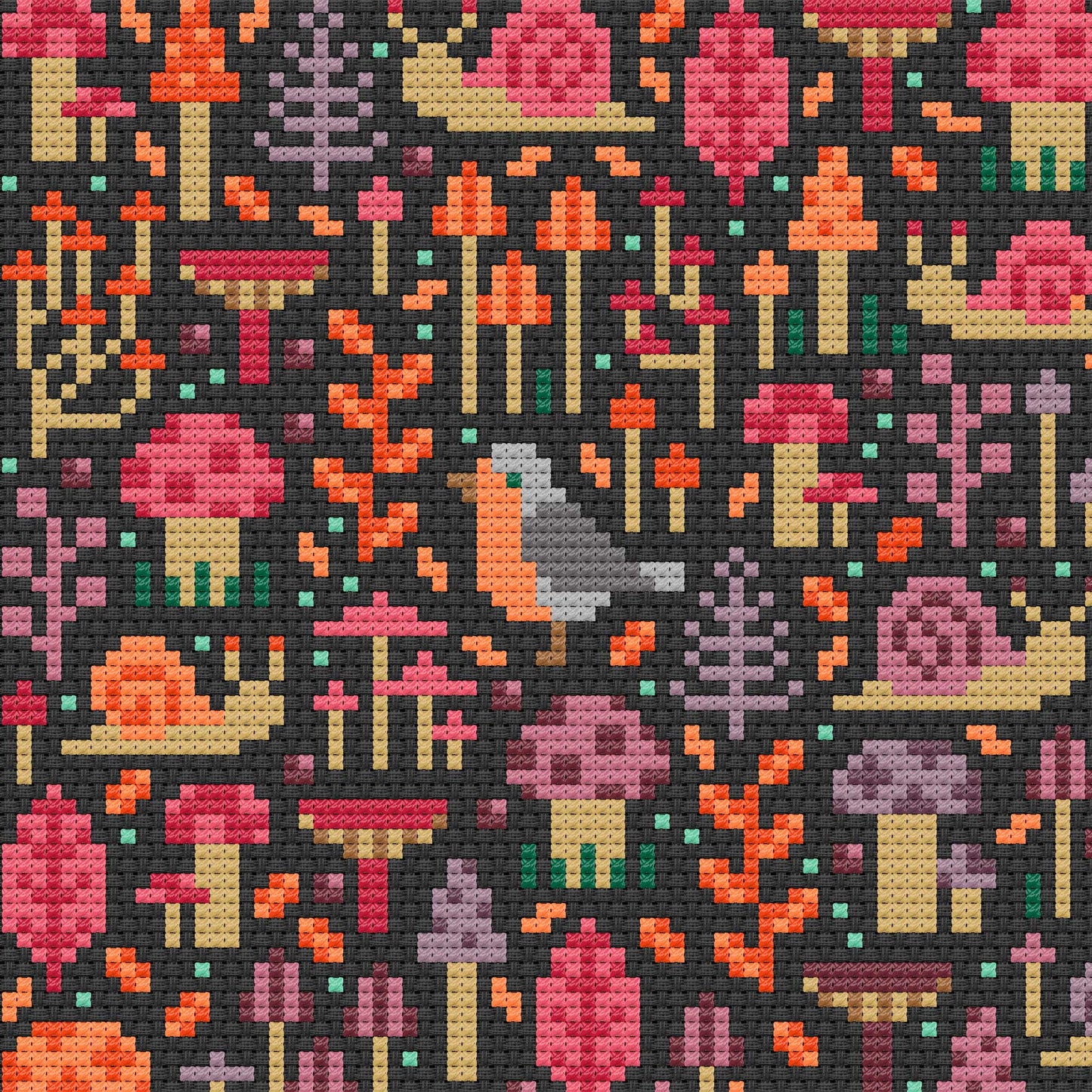 Fungi Garden - Cross Stitch Kit