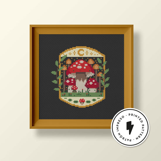 Forest Fungi - Printed cross stitch pattern