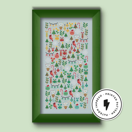 Christmas Garden - Printed cross stitch pattern